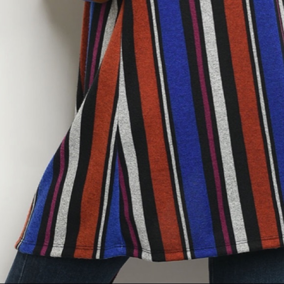 Royal & rust Striped open front knit cardigan - Picture 8 of 8